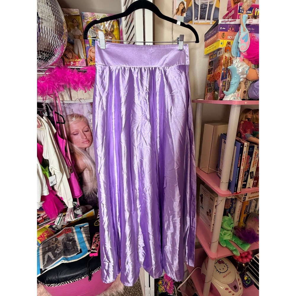 Metallic‎ purple size small maxi skirt